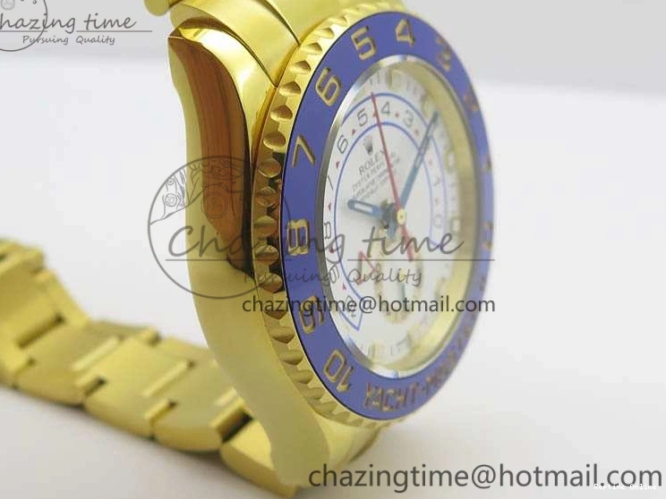 0228 YachtMaster II 116688 YG JF 1:1 Best Edition White Dial Blue Ceramic Bezel On YG Bracelet A Cozy 3577